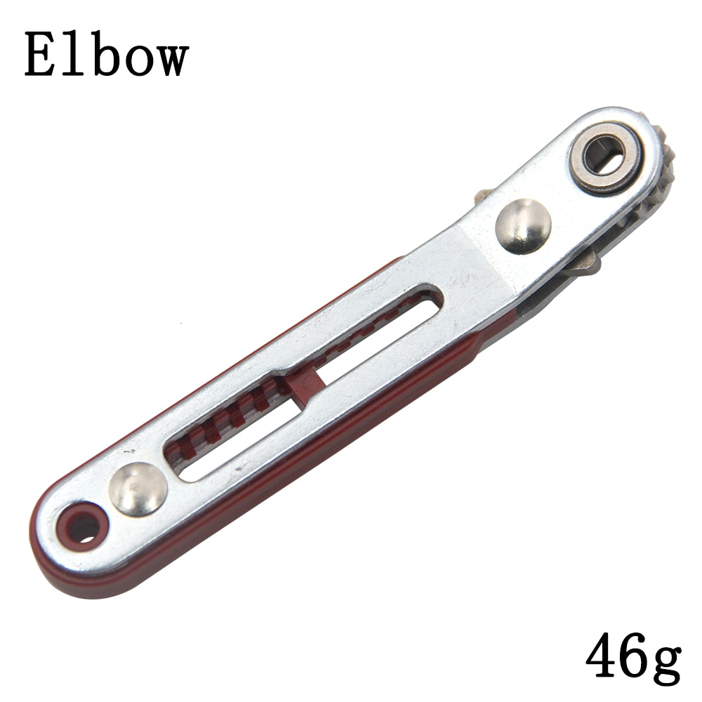 Multifunctional Bidirectional Ratchet Screwdriver Tool with Elbow and Flat Head Wrench