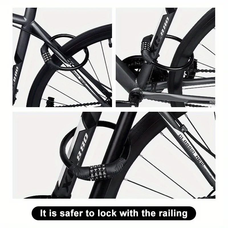 4 Digit Combination Bicycle Cable Lock