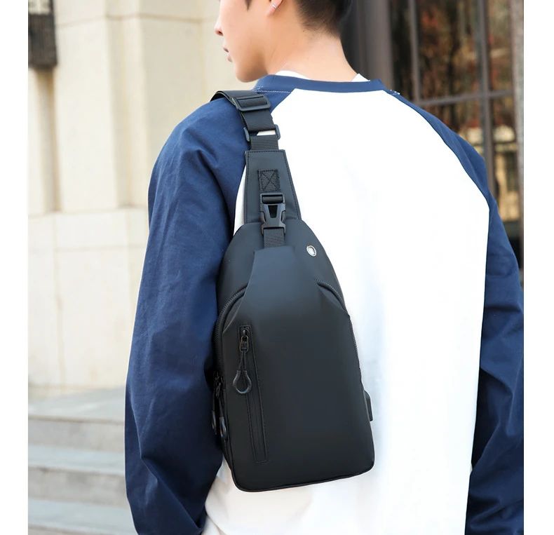 Men Nylon Crossbody Chest Bag