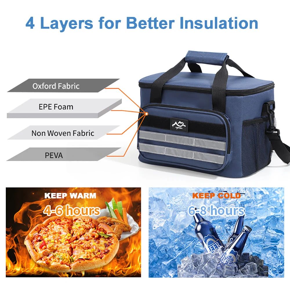 Large Capacity Insulated Picnic Cooler Bag