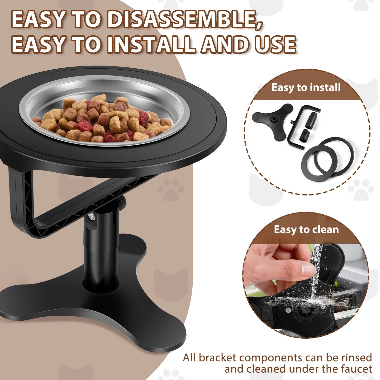 Adjustable Elevated Pet Bowl Stand