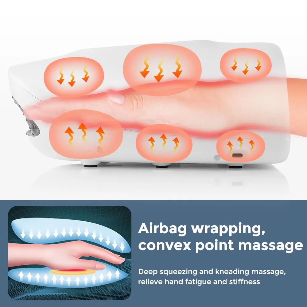 Electric Hand Massager with Air Compression and Heat Therapy