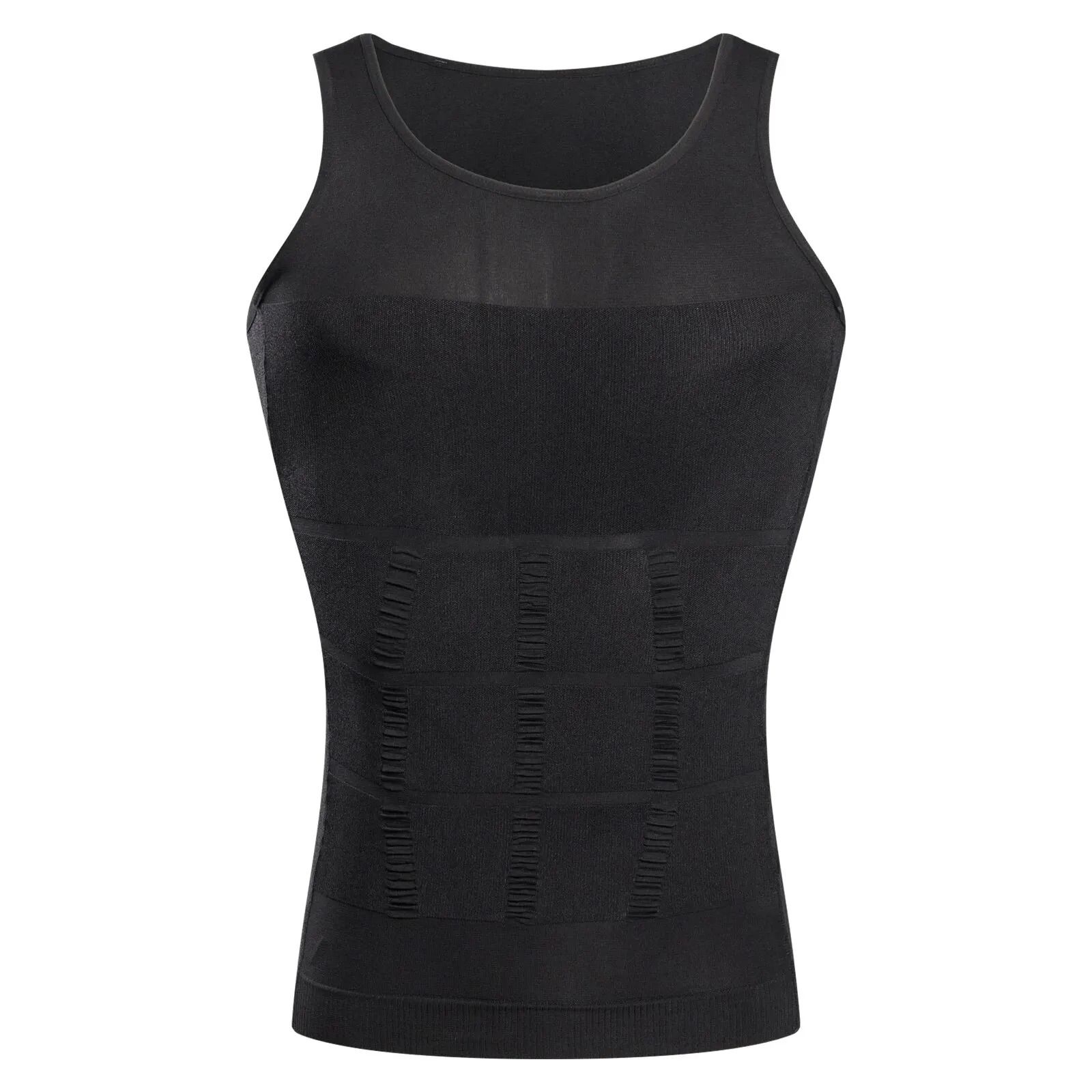 Mens Compression Vest Slimming Body Shaper Waist Trainer Tank Top
