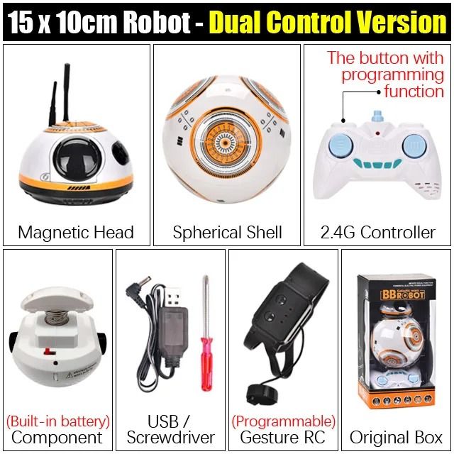 2.4G Intelligent RC Robot Car with Gesture Control and Sound Effects