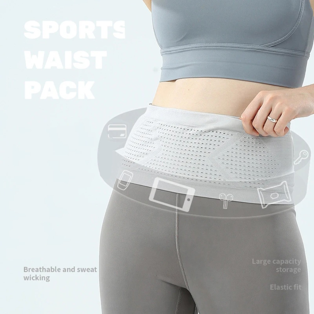 Lightweight Breathable Phone Bag, Seamless Invisible Running Sports Fanny Pack, Portable Elastic Cycling Waist Belt