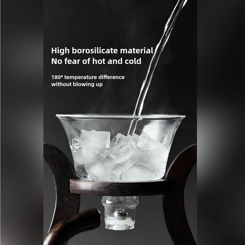 Magnetic Flow Lazy Kung Fu Glass Teapot Set