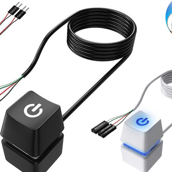 External Start Power On/Off Button, Switch Extension Cable LED Motherboard for Home Office