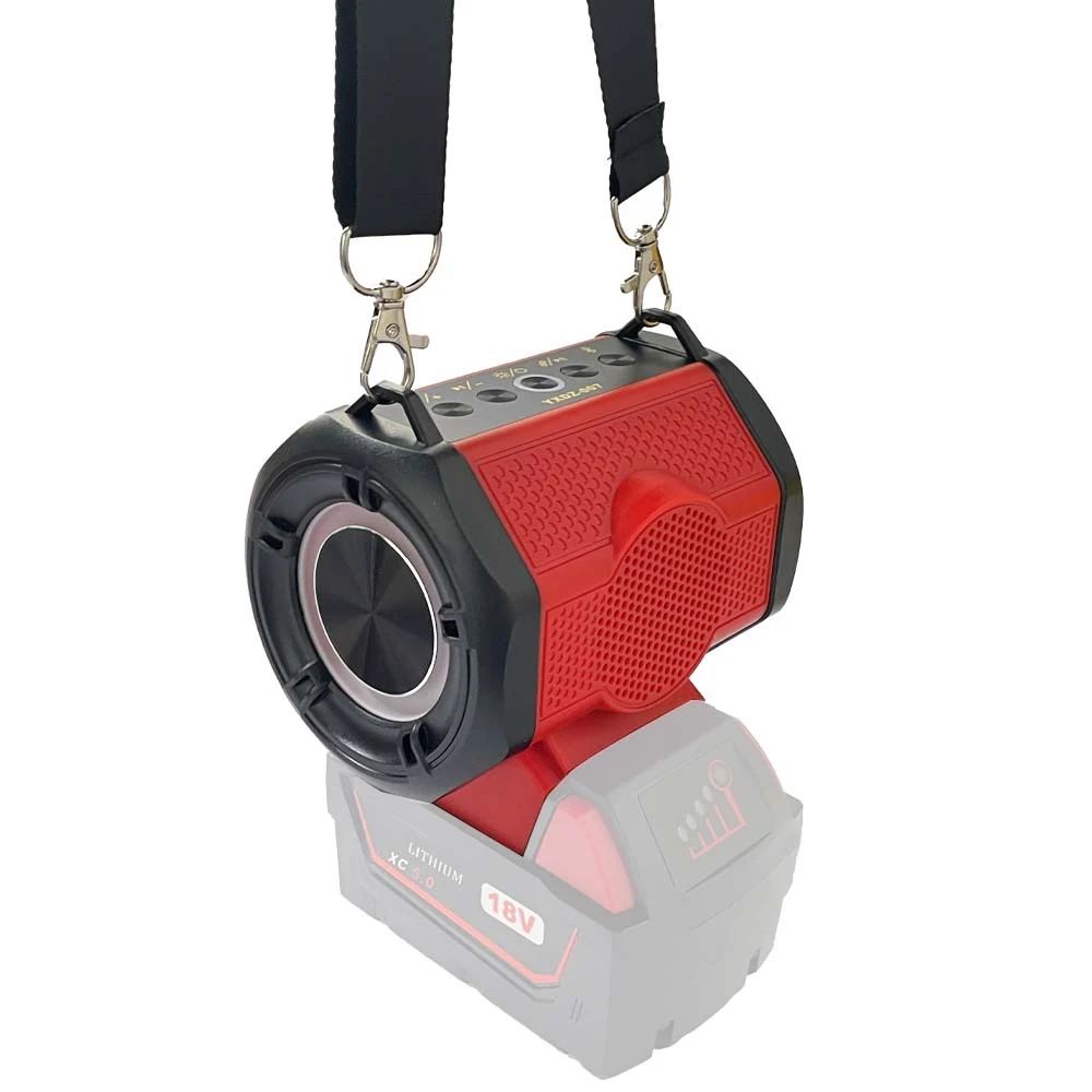 Cordless Tool Battery Bluetooth Speaker with USB-C Charging (18V/20V for Milwaukee, Makita, DeWalt & Bosch)