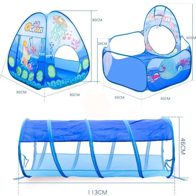 Ultimate PlayZone Kids Ball Pit Tent and Crawling Tunnel Playset