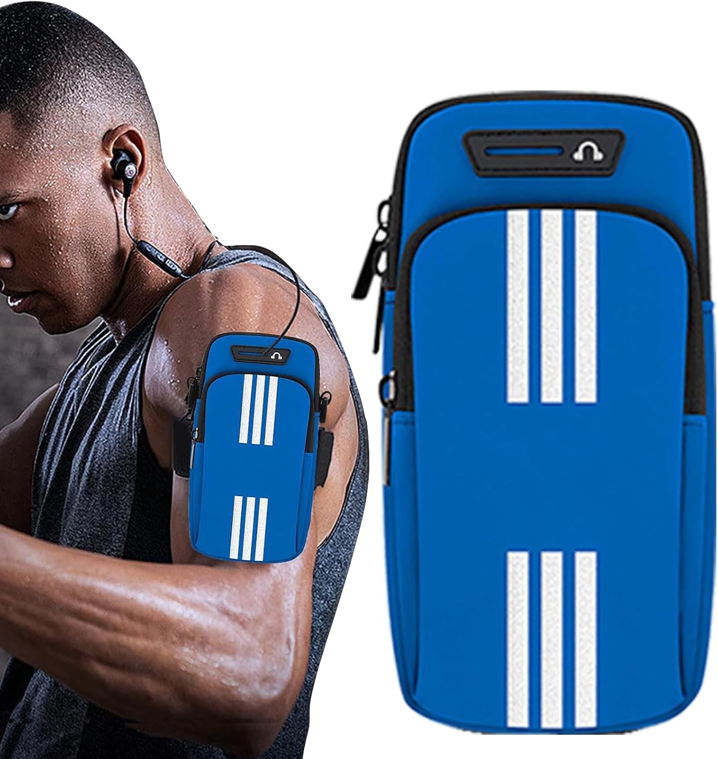 Waterproof Fitness Armband – Adjustable, Non-Slip, Lightweight Phone Holder for Jogging, Cycling, and Running