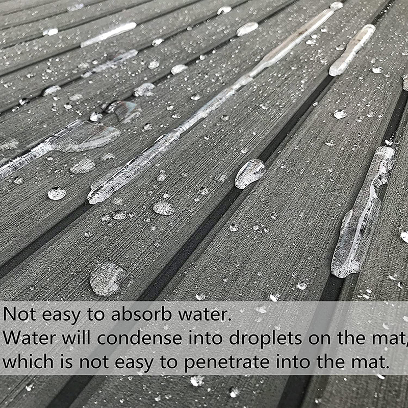 Customizable EVA Foam Boat Decking Sheet Mat, Anti-Skid Faux Teak Yacht Marine Flooring Pad, Self-Adhesive Accessories