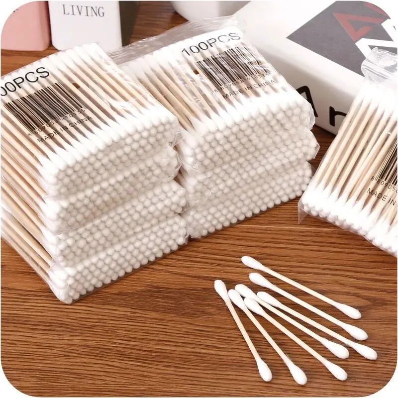 Double Head Cotton Swabs for Makeup, Ear and Nose Cleaning, Lipstick Touch Ups and Daily Personal Care