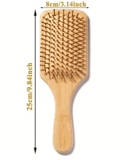Bamboo Hair Comb Anti Static Wooden Detangling Scalp Massage Comb