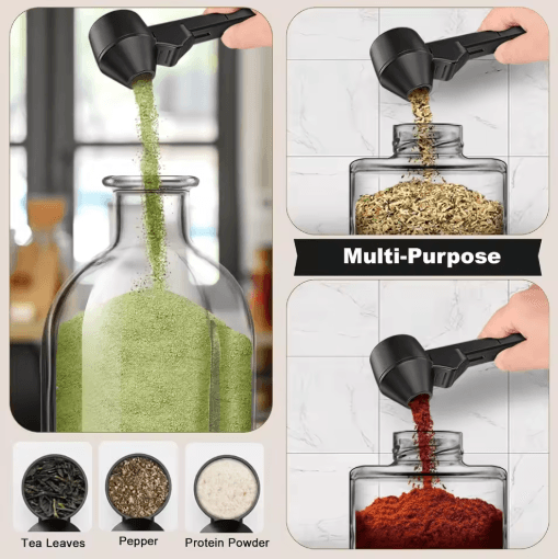 Creative Sliding Leakproof Coffee Scoop Protein Powder Measuring Spoon with Hanging Hole