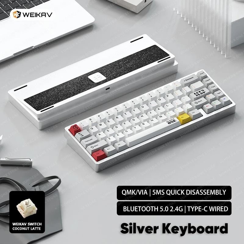 Lucky65 V2 65 Keys Mechanical Keyboard with Aluminum Case RGB Lighting and Hot Swappable Switches