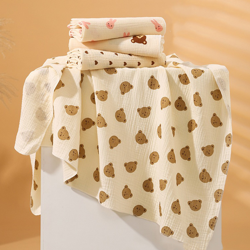 Newborn Baby Blanket Muslin Swaddle, Cotton Gauze, Soft Toddler Sleep Cover