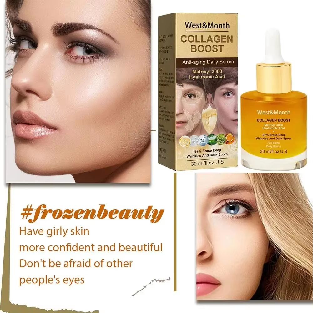 Hydrating Collagen Face Serum Brightening Moisturizing Anti Fine Line Facial Serum 30ml