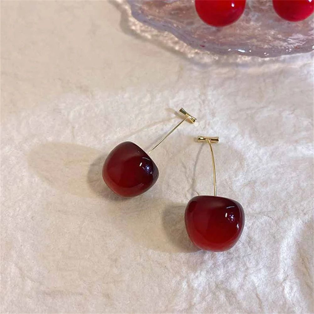 Cute Cherry Fruit Acrylic Earrings