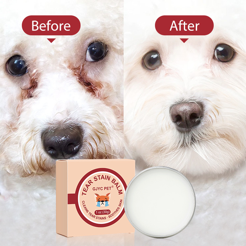Natural Tear Stain Remover Balm for Dogs & Cats with Gentle Eye Care Formula