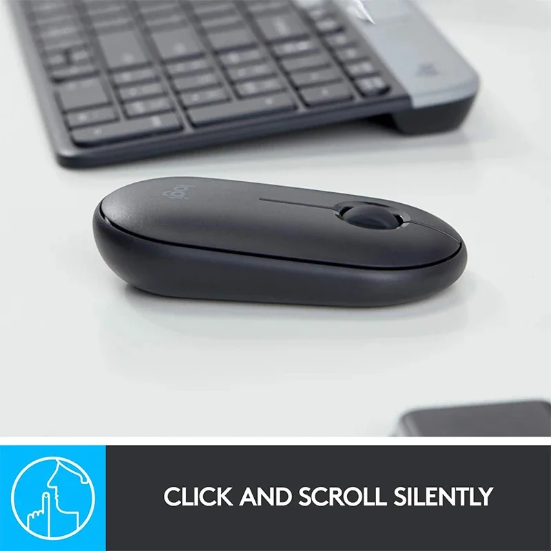 Wireless Bluetooth Mouse, Logitech Pebble M350 Laptop Tablet Mouse, Light and Thin Mute Office Mini Mous
