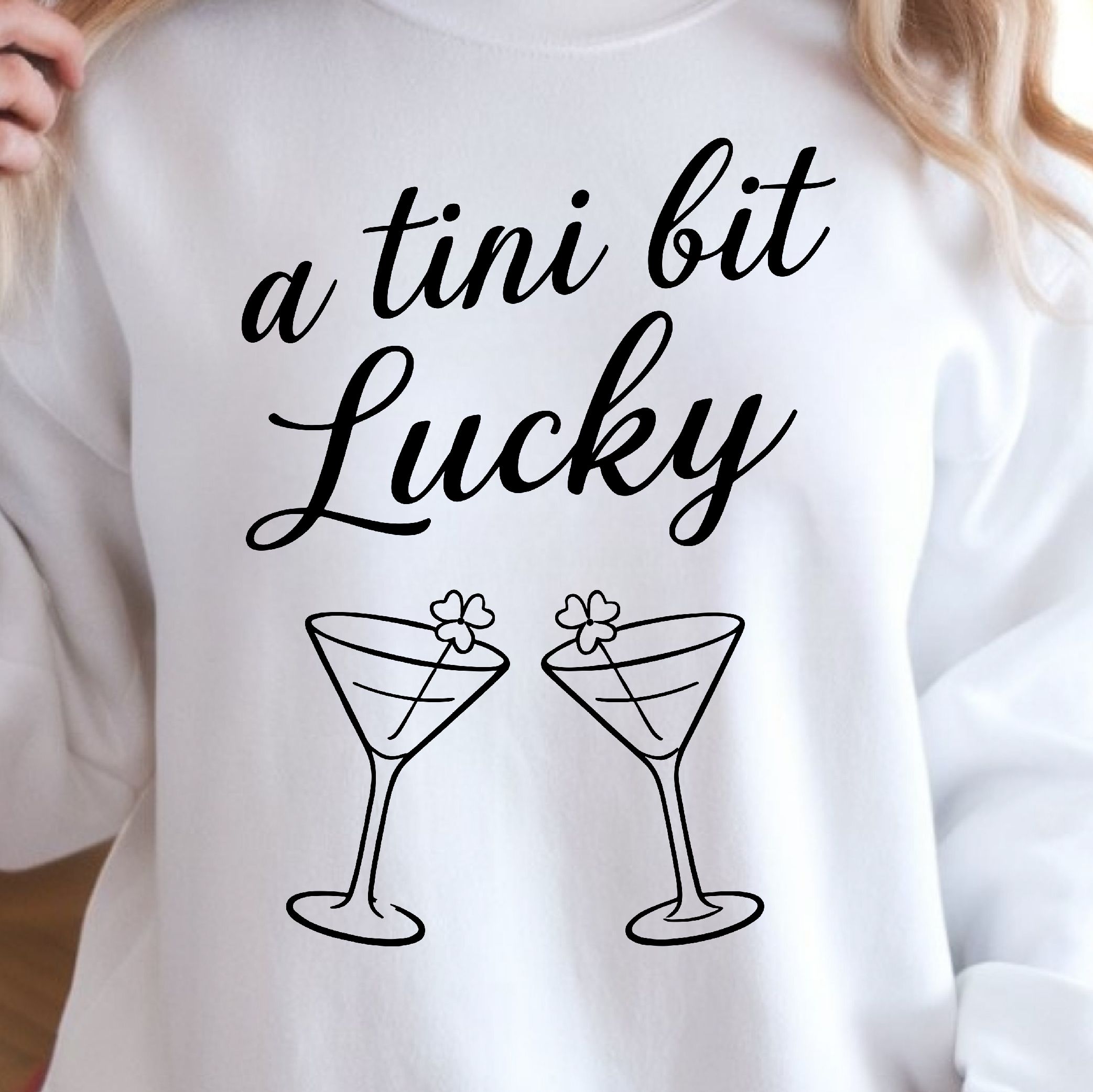 A Tini Bit Lucky Shirt, St. Patrick's Day T-Shirt, Funny Lucky Tee