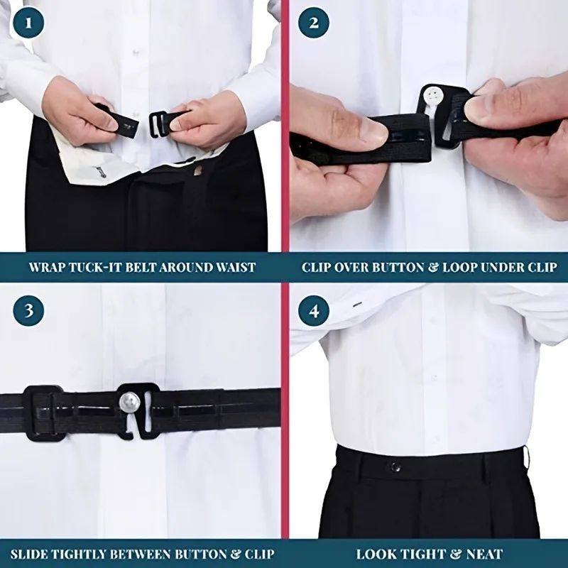 Mens Adjustable Anti Slip Shirt Stays