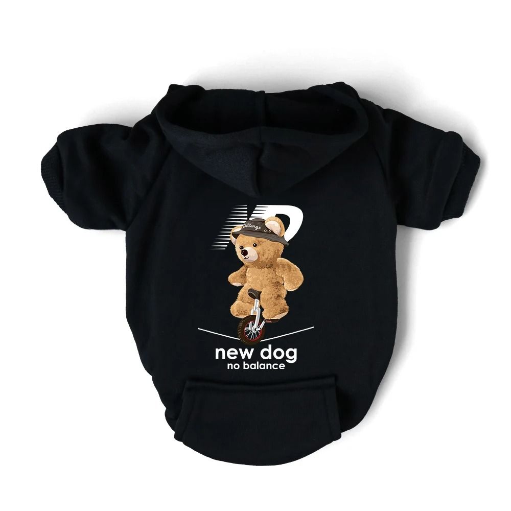 Cozy Bear Fleece Pet Hoodie for Autumn Winter and Spring