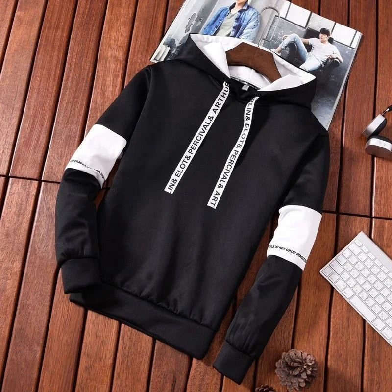 Mens Casual Letter Print Hoodie and Jogger Set
