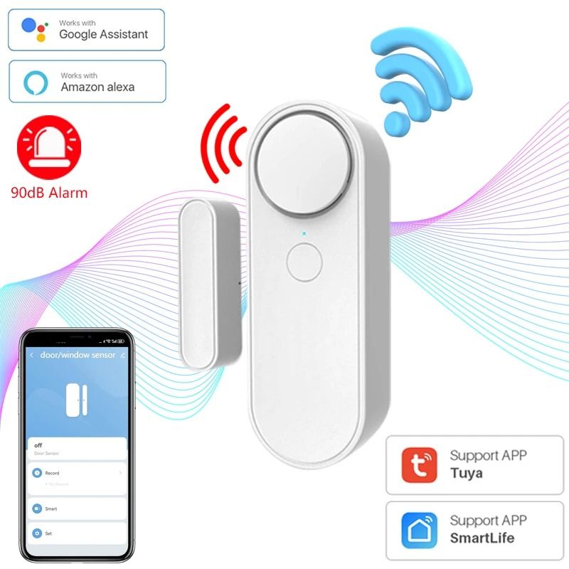 Smart WiFi Door & Window Siren - Independent Entry Alert System