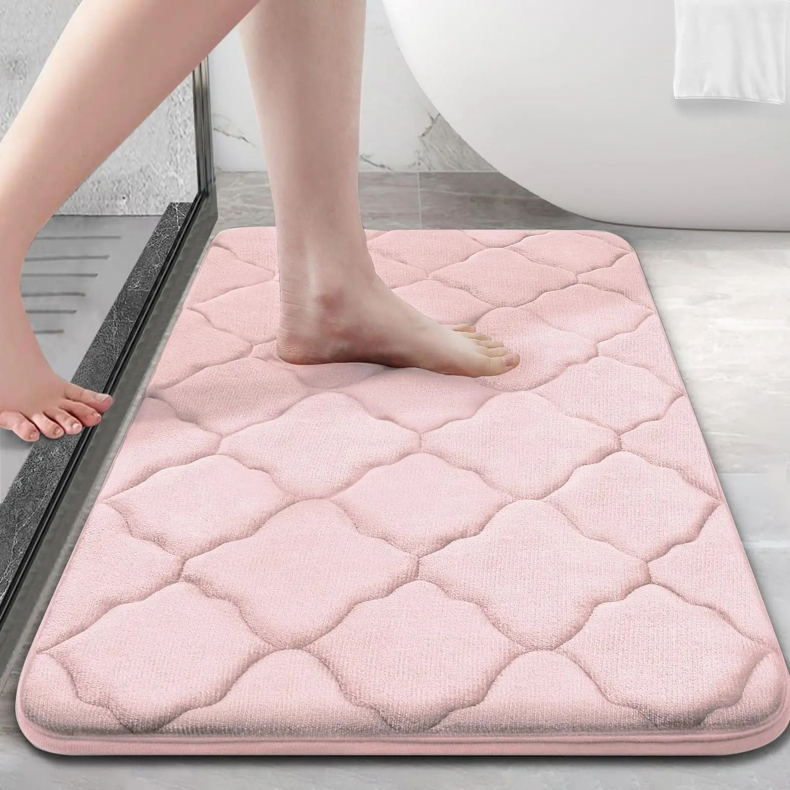 Luxury Memory Foam Bath Mat Non Slip Soft Absorbent Bathroom Carpet