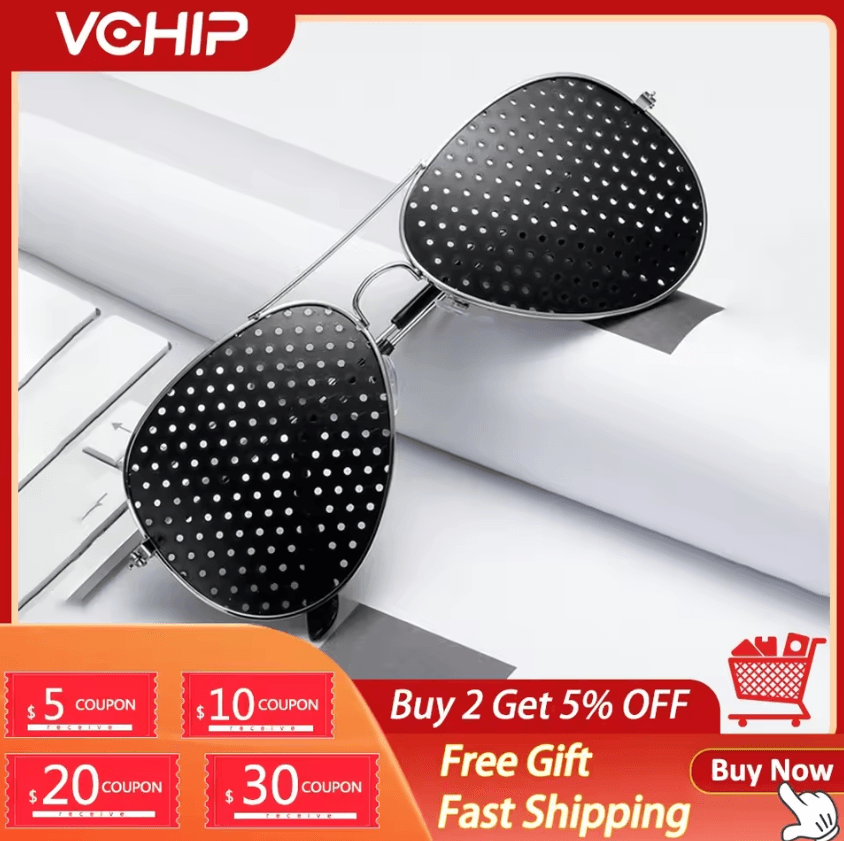 Anti-Fatigue Pinhole Glasses – Vision Training Eye Exercise Eyewear