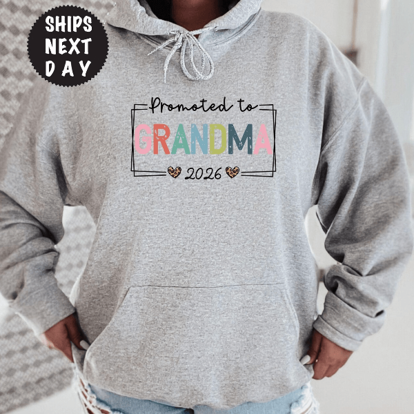 Promoted To Grandma Shirt Pregnancy Reveal Gift Tee