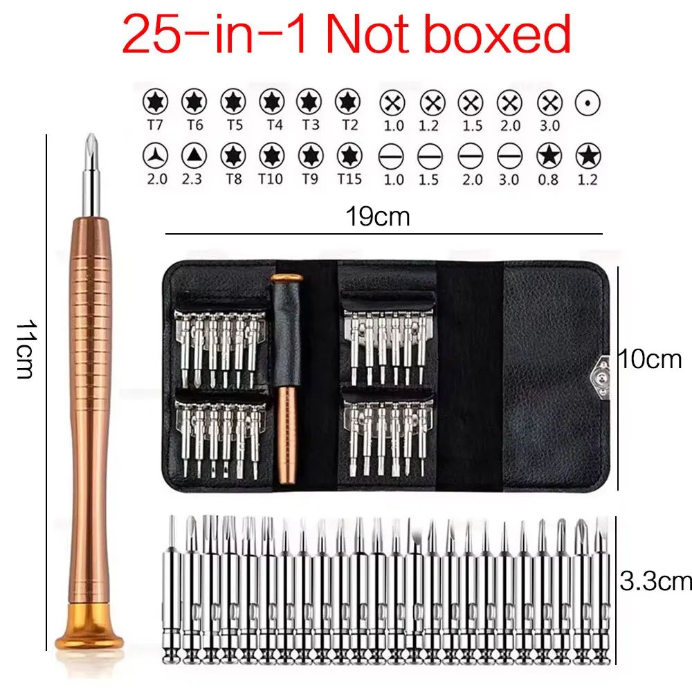 152/25-in-1 Precision Screwdriver Set – Laptop & Computer Repair Tool Kit with Torx T5 T6 Bits for Electronics Fixing