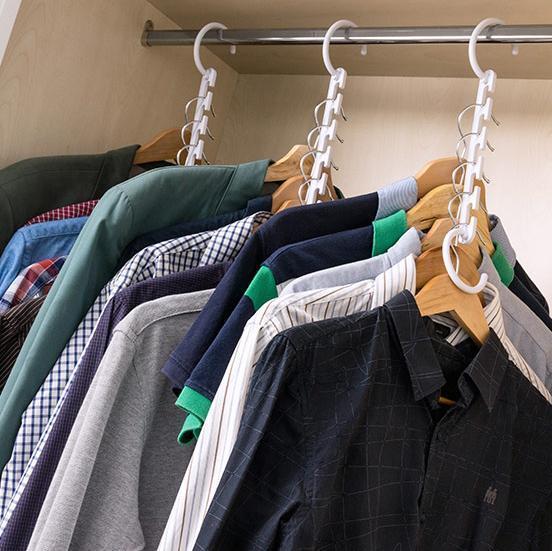 Space Saving Magic Hangers Closet Organizer Metal Clothes Rack