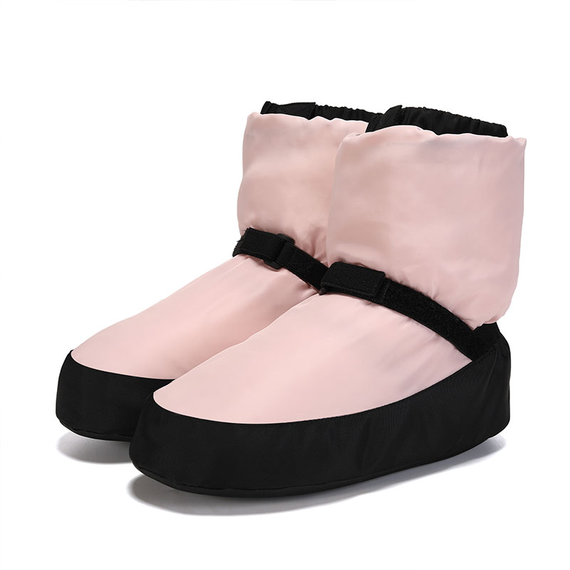 Womens Winter Ballet Dance Boots, Cotton Ballerina Shoes with Thickened Sole, Warm Flat Adult Dancing Boots