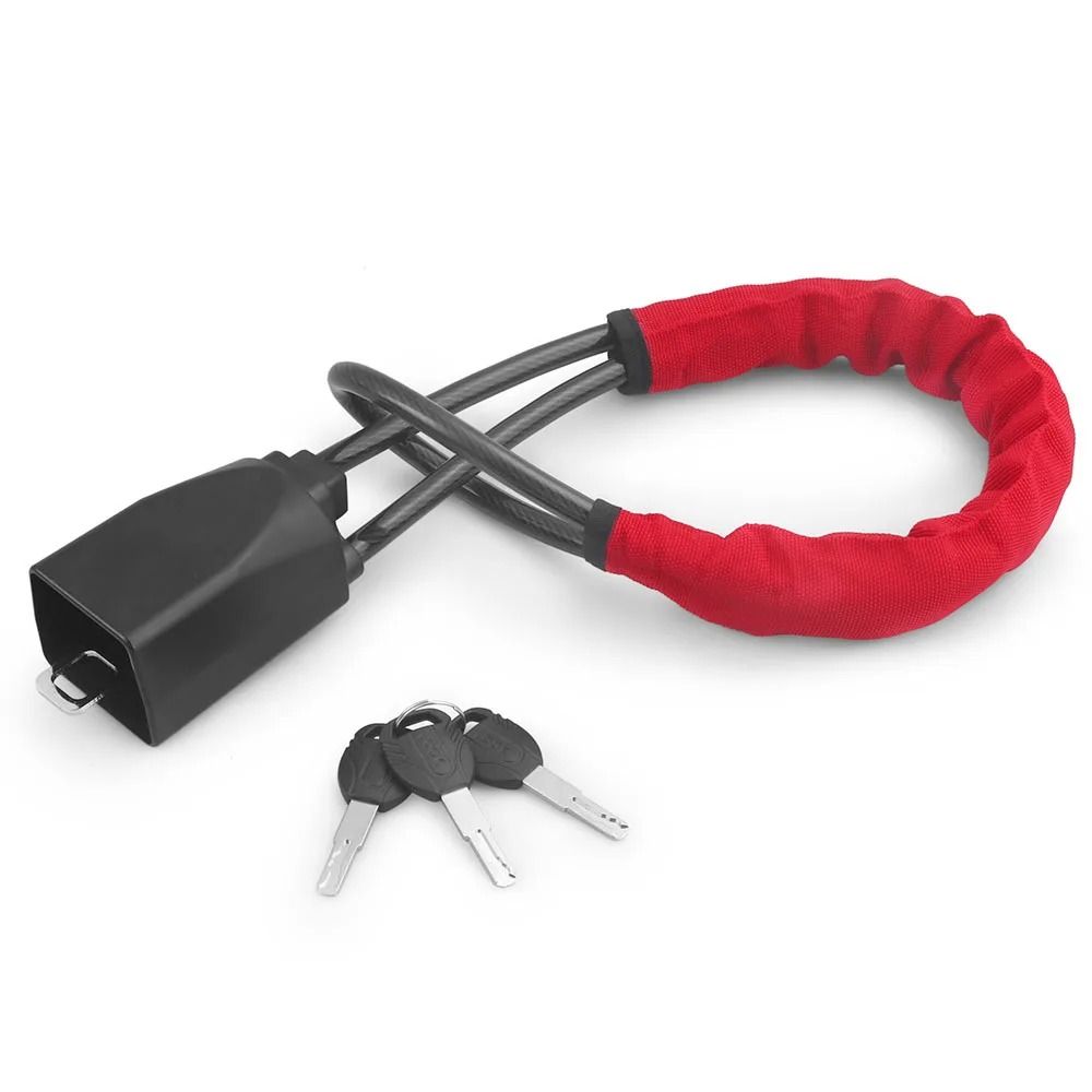 Anti Theft Steering Wheel Lock with Steel Rope and Seat Belt Socket