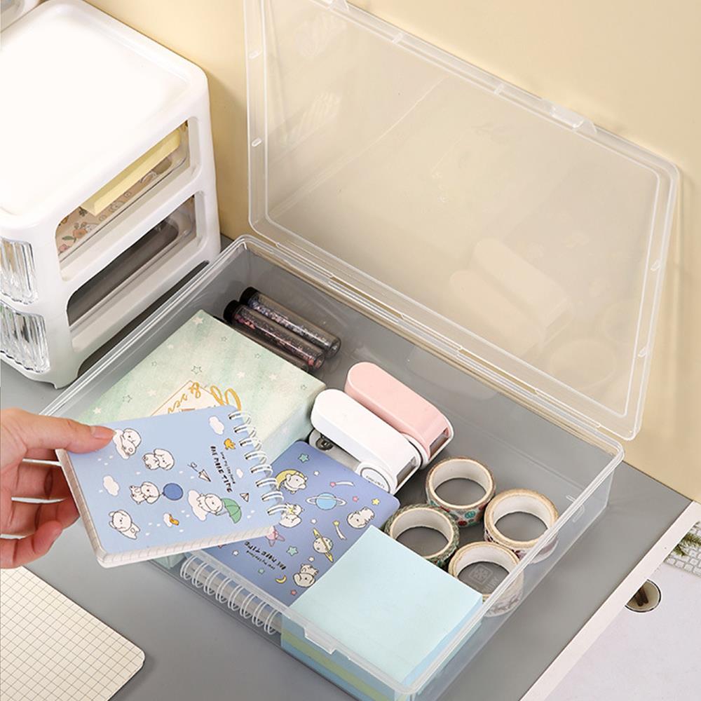 Clear File Organizer Document Storage Box Desktop Organizer Case