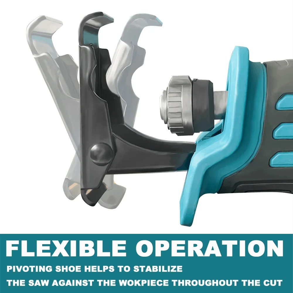 Brushless Reciprocating Saw With Blades, Rechargeable Electric Saw for Woodworking & Metal Cutting, Power Tool Fits