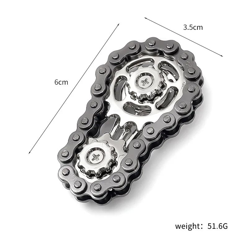 Metal Bike Chain Fidget Spinner Stress Relief Toy
