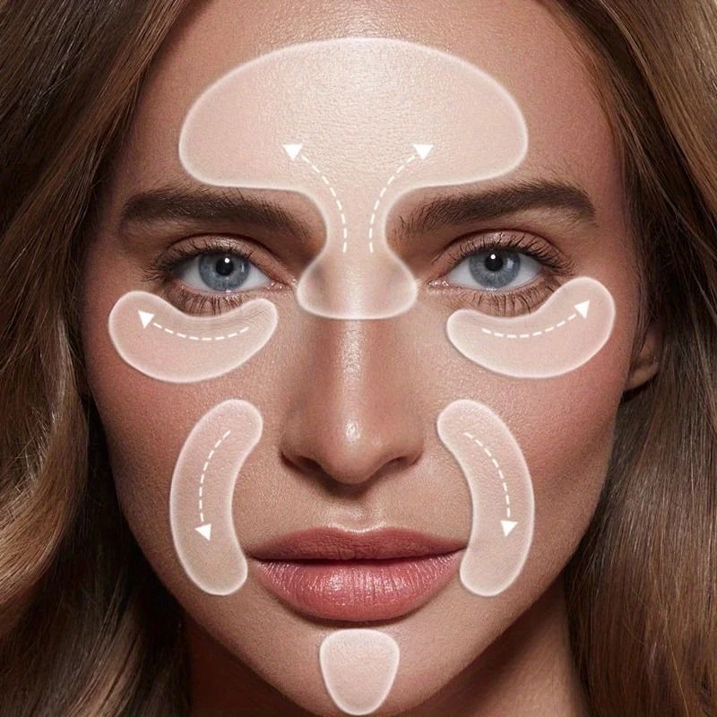 Reusable Silicone Anti Wrinkle Face and Neck Pads Set of 6