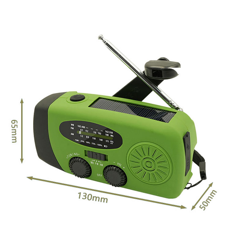 Solar Hand Crank Emergency Radio with NOAA Weather Alert USB Charger Flashlight