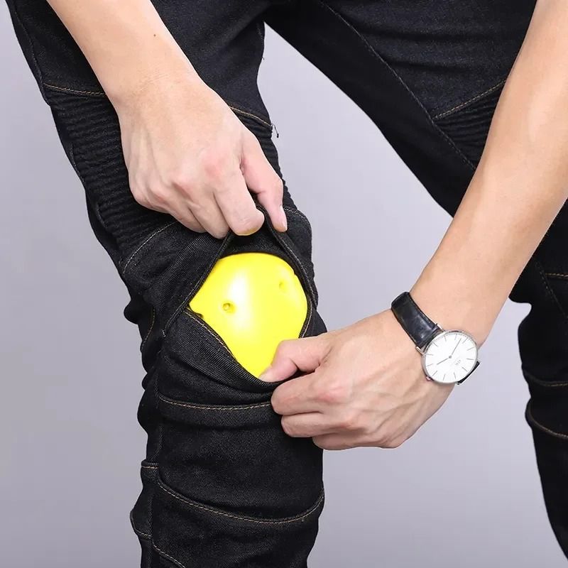 All-Season Motorcycle Riding Jeans – Anti-Fall Protective Biker Pants