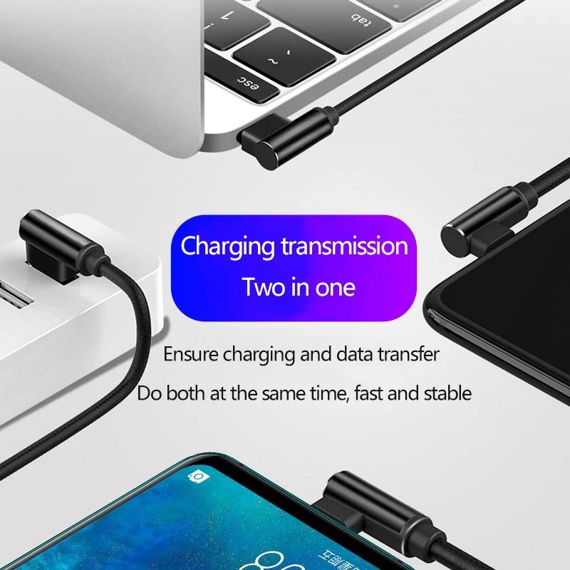 40W 5A High Speed 90 Degree Elbow Type C Charging Cable