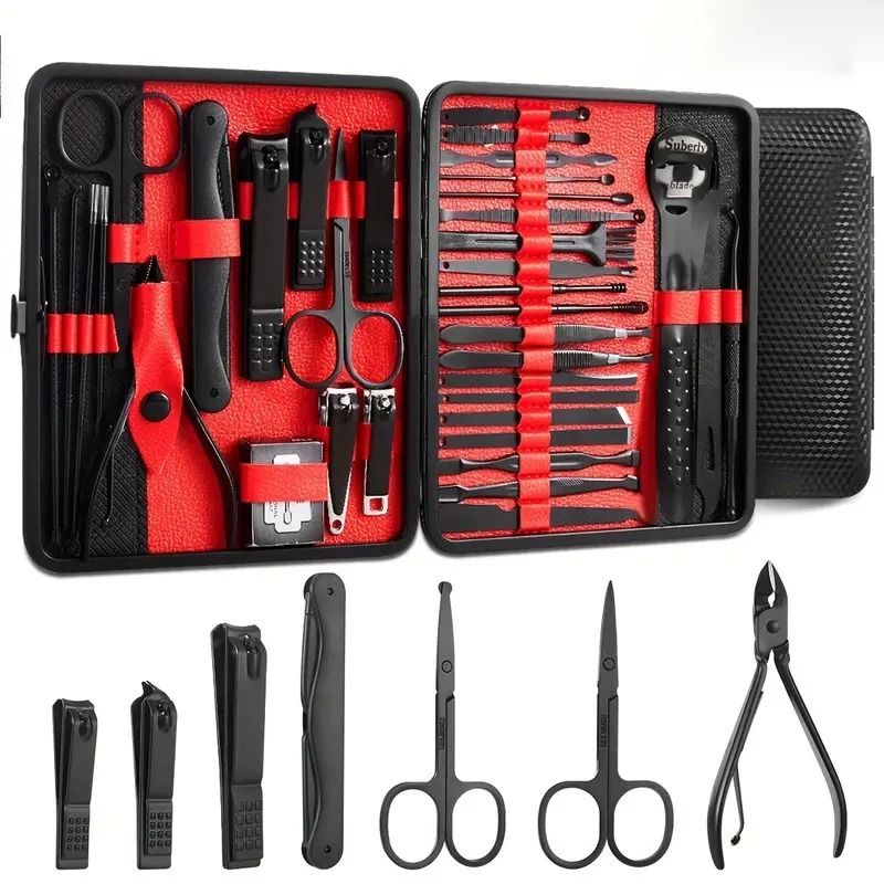 36 Piece Professional Manicure and Pedicure Kit with Scissors Nail Files and Travel Case