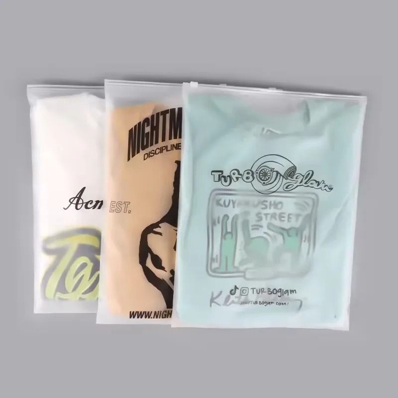 Customized Logo Frosted Zipper Bags – 50 Pcs Professional Packaging