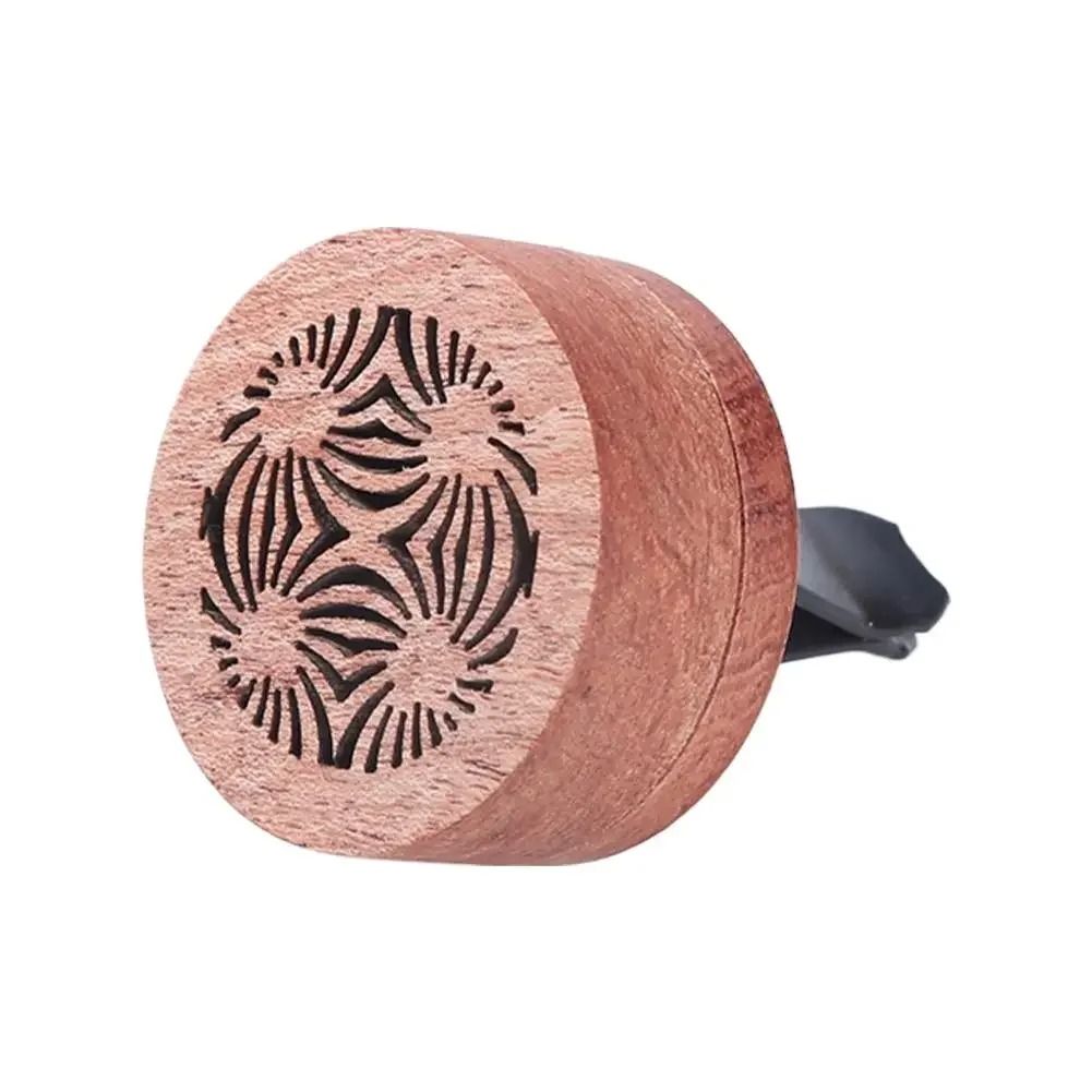Hand-Carved Rosewood Essential Oil Car Diffuser & Aromatherapy Clip