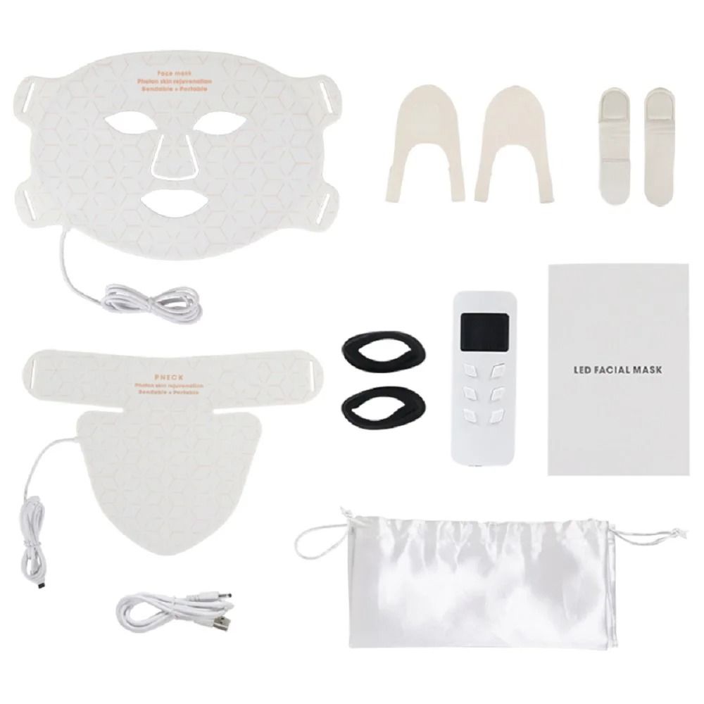 3D Silicone Face and Neck LED Phototherapy Mask