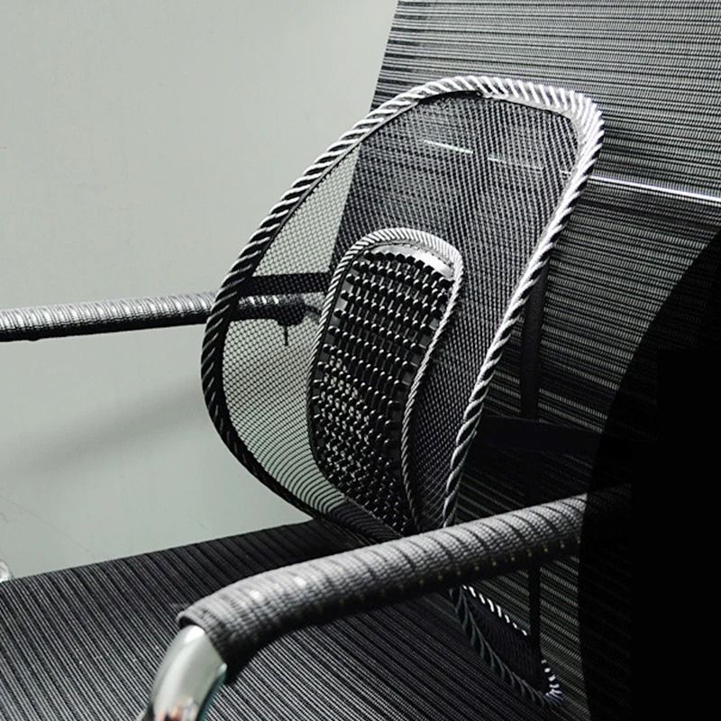 Mesh Lumbar Back Cushion with Massage Support for Car Home or Office Chairs