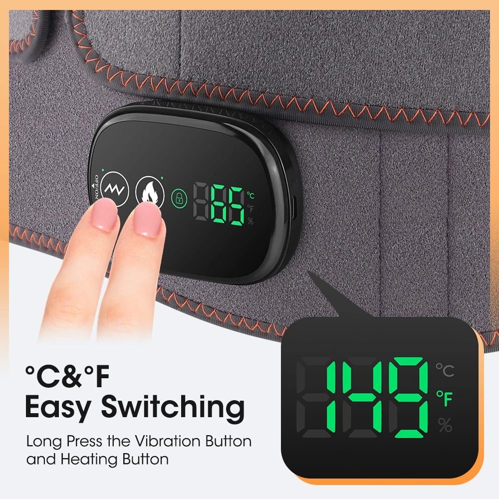 Electric Heating Waist Massager Belt with Vibration and Hot Compress