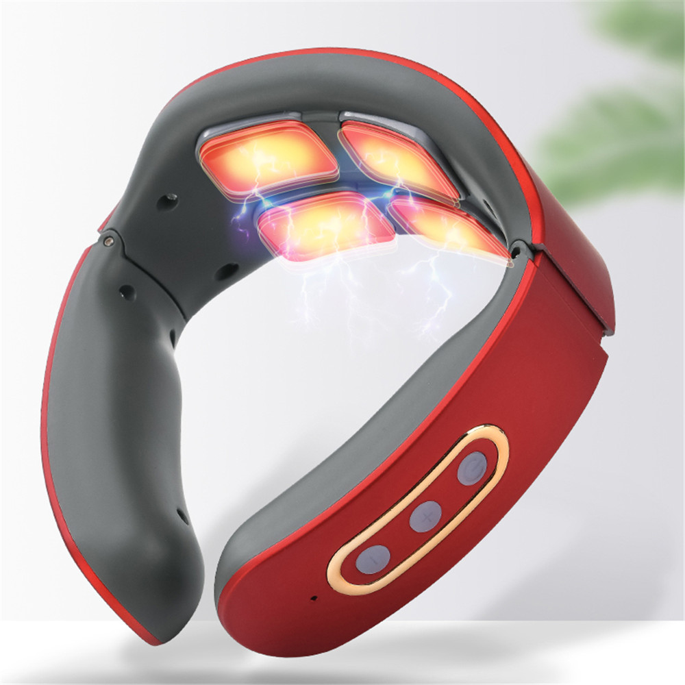 Adjustable Heat Cervical Vertebra Relax, Electric Neck and Shoulder Pulse Massager, Pain Relief Kneading Machine